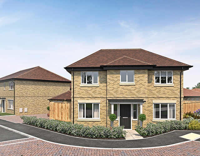 Street scene showing the Manor Grove development