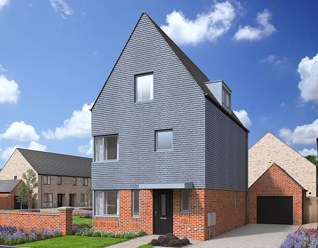 Computer generated image of The Orchid, a 4 bed, three storey detached house