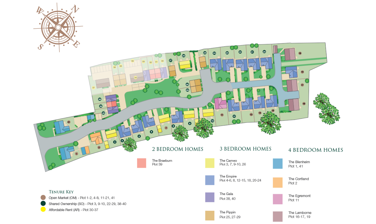 Site plan for the Orchardside development
