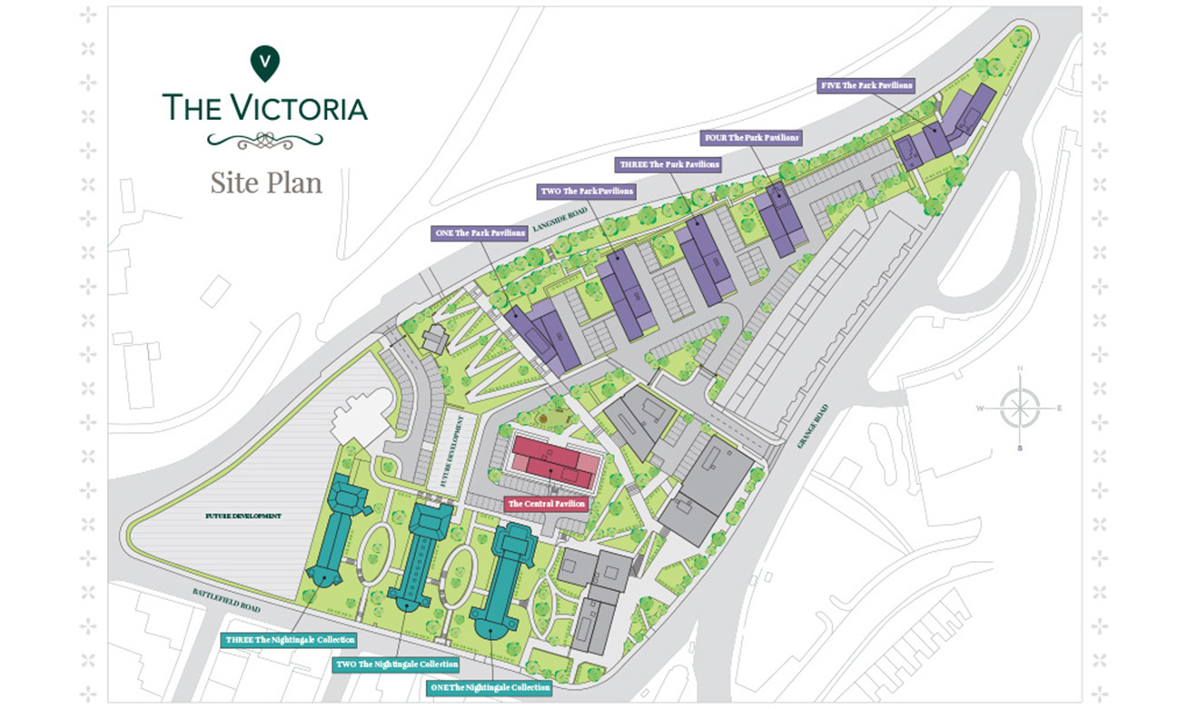 A digital site plan of The Victoria development