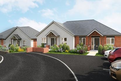 Streetscape showing The Willows development in Kelsall, Cheshire
