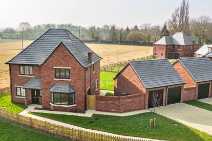 A detached, five bedroom, brick built home at the end of the street with a double garage. Looking out over lush fields.