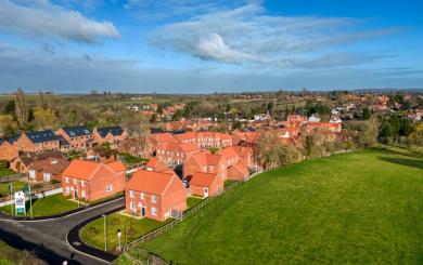 Aerial view of the Orchardside development