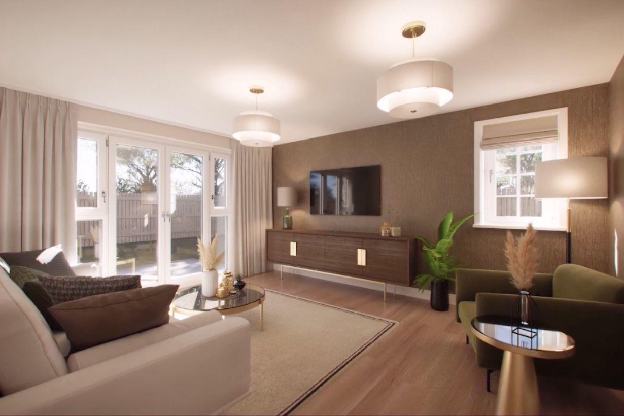 Computer generated images showing the interior of a 4-bedroom home property type.