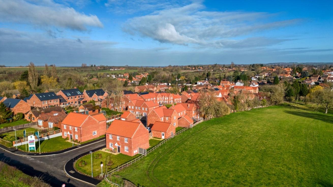 Aerial view of the Orchardside development