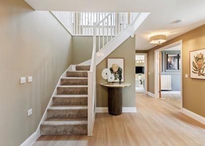 Explore elegant new build hallway ideas, from stylish storage and lighting to mirrors, colour schemes and simple finishing touches.