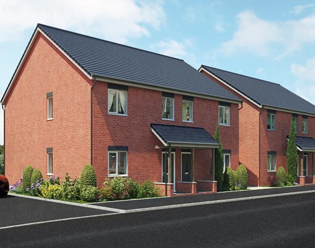 Streetscene showing The Ashton property type at The Willows development Streetscene showing The Ashton property type at The Willows development